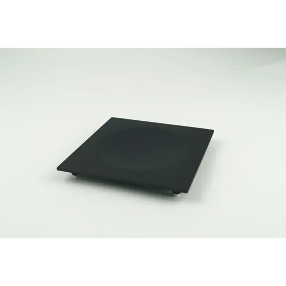 Surya Metall  квадратная металлическая мыльница на ножках   черный матовый