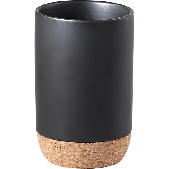 Gedy G-Ilary  настольный керамический стакан  черная матовая керамика