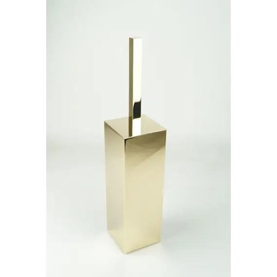 Surya Metall  квадратный напольный ерш с крышкой   золото