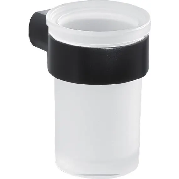 Gedy G-Pirenei  настенный стеклянный стакан, черный матовый