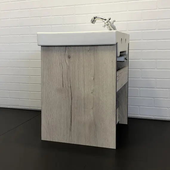 Тумба-умывальник Comforty  Вена 45/55/70  дуб дымчатый с раковиной Адриана