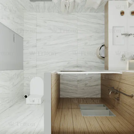 Душевая дверь в нишу Triton Слайд  прозрачное/полосы