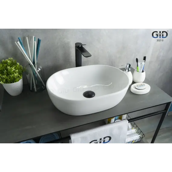 Накладная белая раковина для ванной Gid N9026b