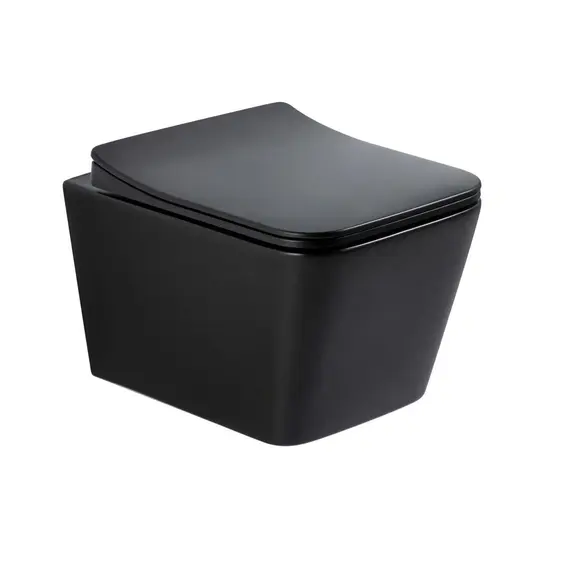 Безободковый подвесной унитаз микролифт дюропласт Gid Tr2144Bm