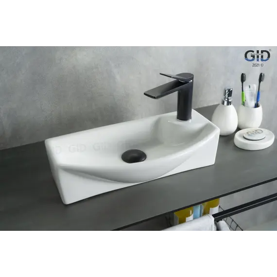 Подвесная белая раковина для ванной Gid 7946L