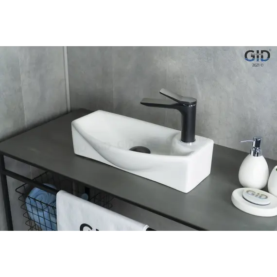 Подвесная белая раковина для ванной Gid 7946L