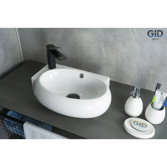 Подвесная белая раковина для ванной  Gid N9100R