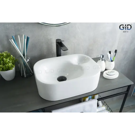Накладная белая раковина для ванной Gid N9266