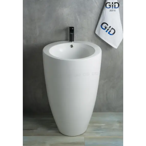Напольная белая раковина для ванной Gid Nb133