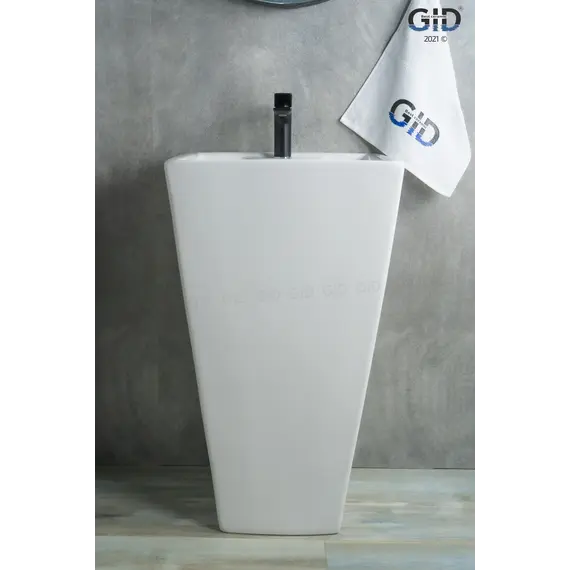 Напольная белая раковина для ванной Gid Nb145