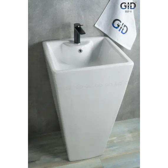 Напольная белая раковина для ванной Gid Nb145
