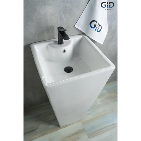 Напольная белая раковина для ванной Gid Nb145
