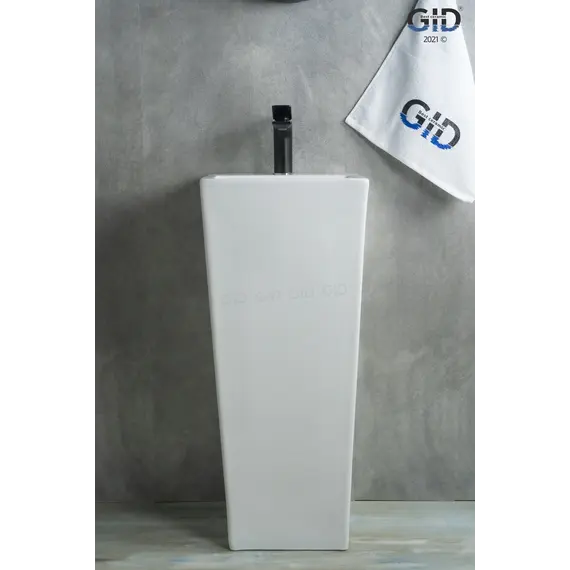 Напольная белая раковина для ванной Gid Nb147