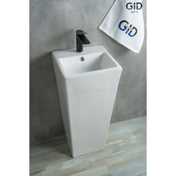 Напольная белая раковина для ванной Gid Nb147