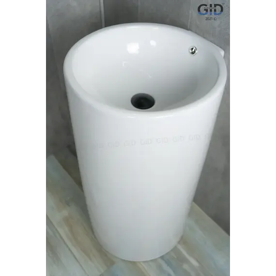 Напольная белая раковина для ванной Gid Nb163