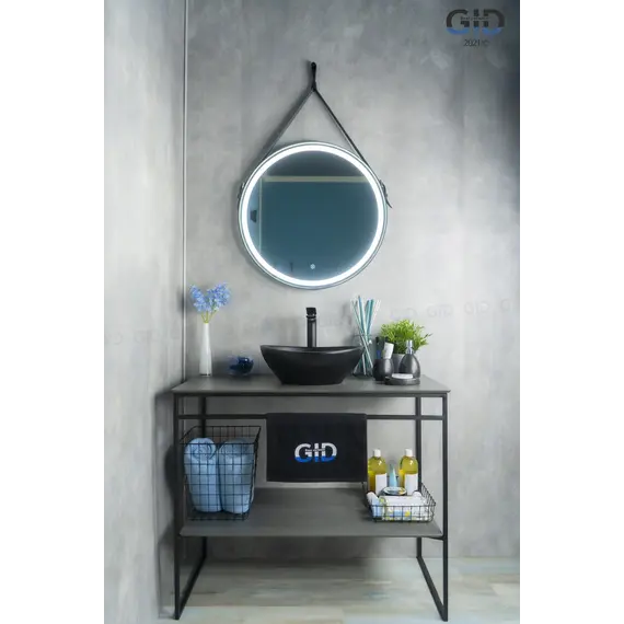 Накладная черная матовая раковина для ванной Gid Nc901