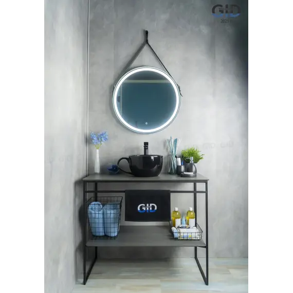 Накладная черная раковина для ванной Gid Nc9077