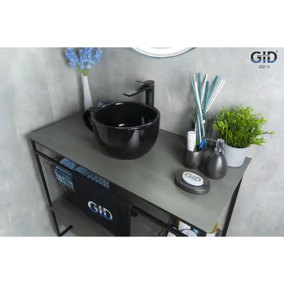Накладная черная раковина для ванной Gid Nc9077