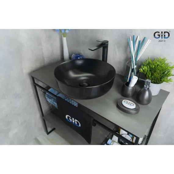 Накладная черная матовая раковина для ванной Gid Nc911