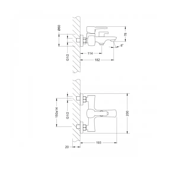 Смеситель для ванны Lemark Evitta LM0514C