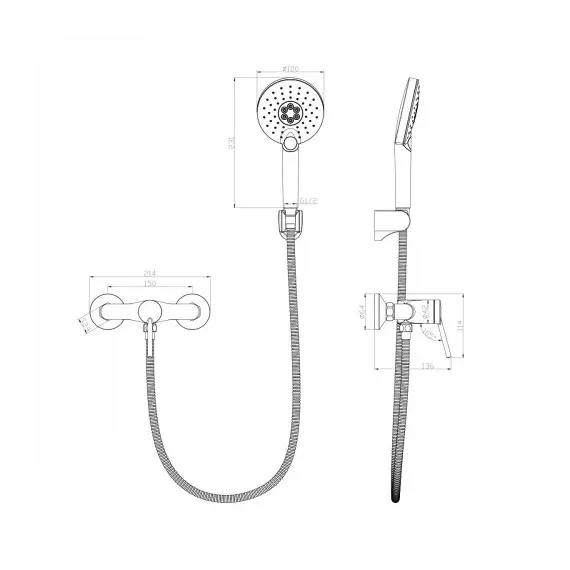 Смеситель Lemark Minima LM3803C для душа