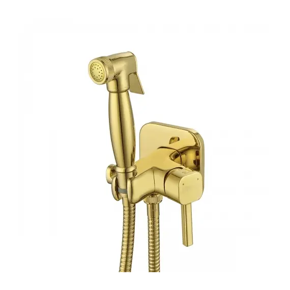 Смеситель Lemark Solo LM7165G с гигиеническим душем, встраиваемый