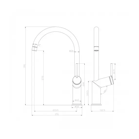 Смеситель Lemark Minima LM3805C для кухни