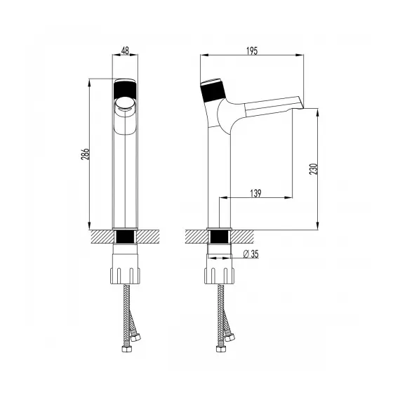 Смеситель Lemark Project LM4679C для раковины, кнопочный