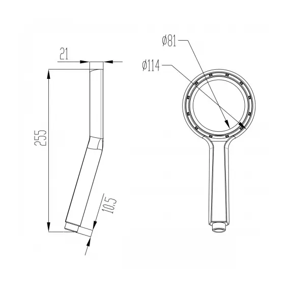 Лейка душевая Lemark  1-функциональная 114х255мм хром