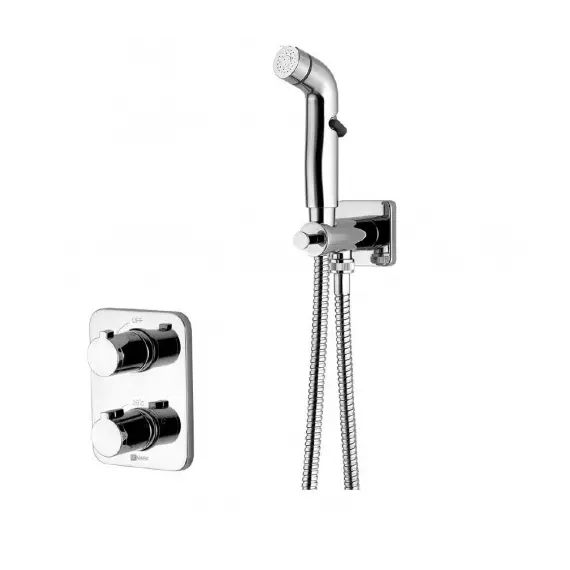 Смеситель Lemark Yeti LM7820C термостатический с гигиеническим душем, встраиваемый