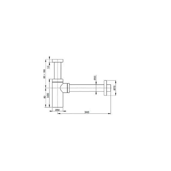 Сифон для умывальника CeramaLux RD015