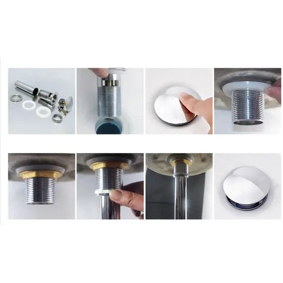 Донный клапан для раковины CeramaLux RD001 с переливом