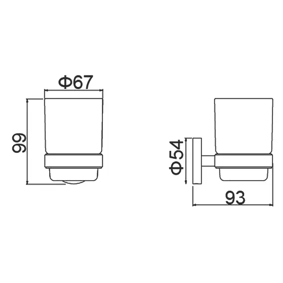 Стакан для зубных щеток Timo Saona 13031