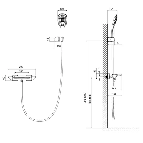Смеситель для ванны с душем Timo Helmi 4024/03Y