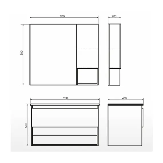 Зеркало-шкаф Comforty Бордо