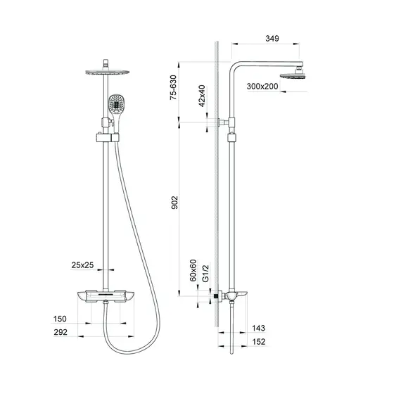 Душевая система Timo Helmi SX-1170