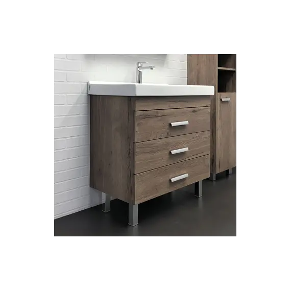 Тумба-умывальник напольная Comforty  Никосия дуб темный