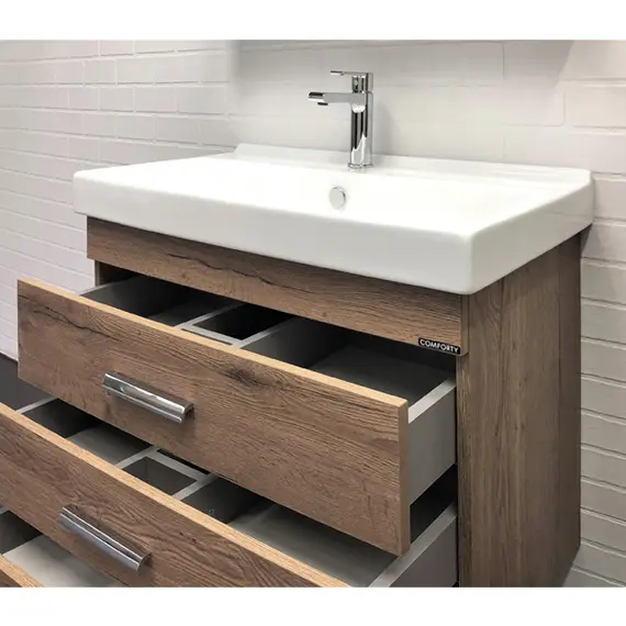 Тумба-умывальник напольная Comforty  Никосия дуб темный