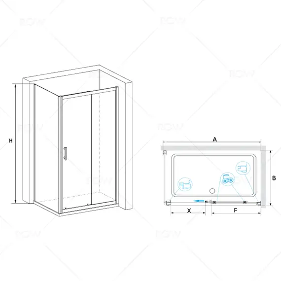 Душевой уголок  RGW PA-145