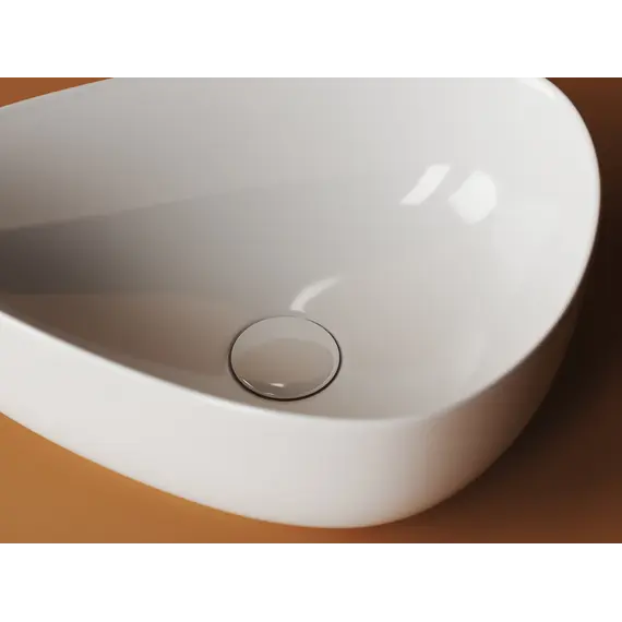 Умывальник чаша накладная прямоугольная со сливом переливом Element 600*380*140мм CN5026