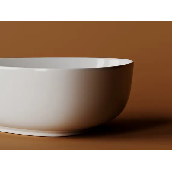 Умывальник чаша накладная прямоугольная со сливом переливом Element 600*380*140мм CN5026