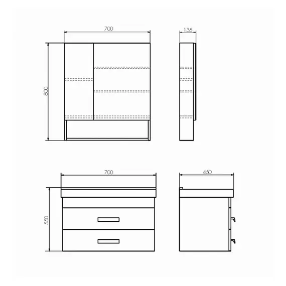 Зеркало-шкаф Comforty Никосия