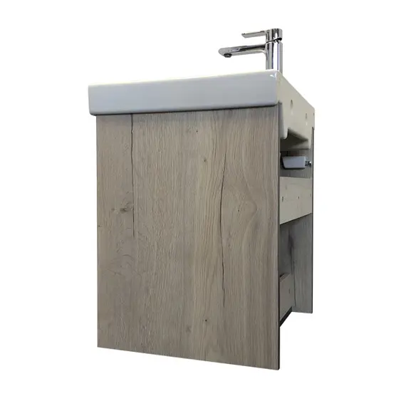 Тумба-умывальник Comforty  Вена 45/55/70  дуб дымчатый с раковиной Адриана
