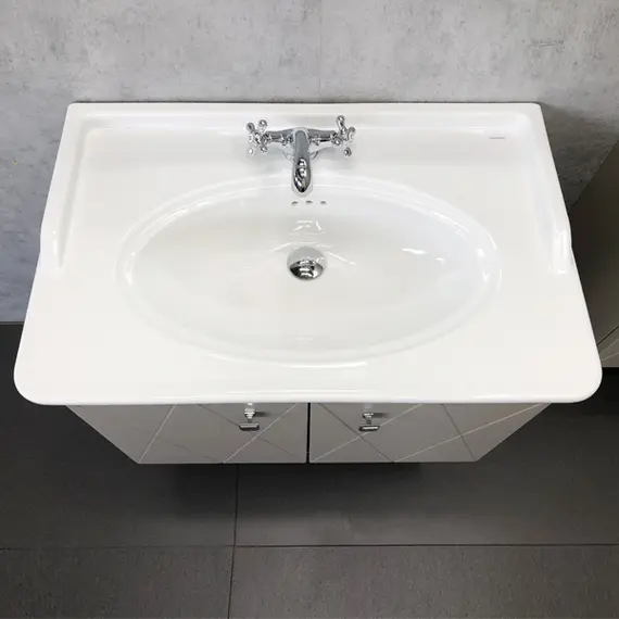 COMFORTY. Тумба-умывальник "Кремона-80" латте с раковиной COMFORTY 50180