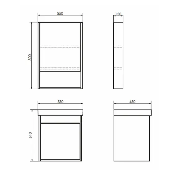 Тумба-умывальник Comforty  Вена 45/55/70  дуб дымчатый с раковиной Адриана
