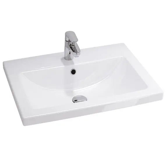 COMFORTY. Тумба-умывальник "Осло-70ПД" бетон светлый с раковиной COMO 70