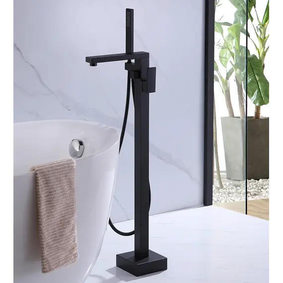 Смеситель ABBER Daheim AF8215B напольный, черный матовый