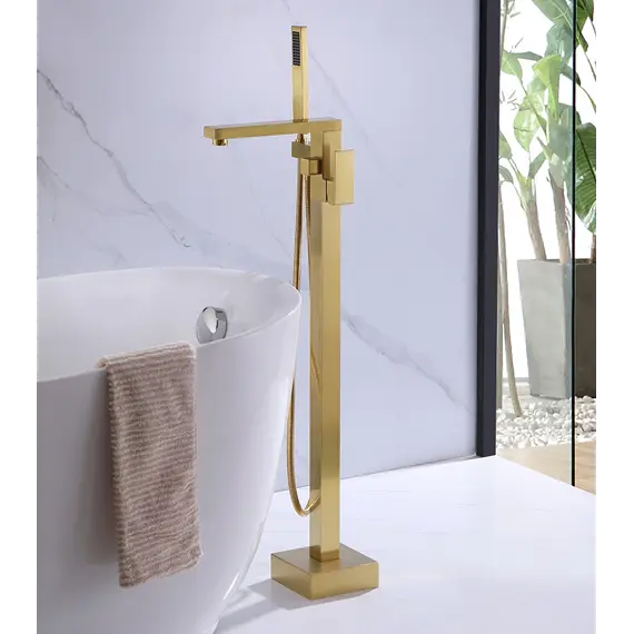 Смеситель ABBER Daheim AF8215G напольный, золото матовое