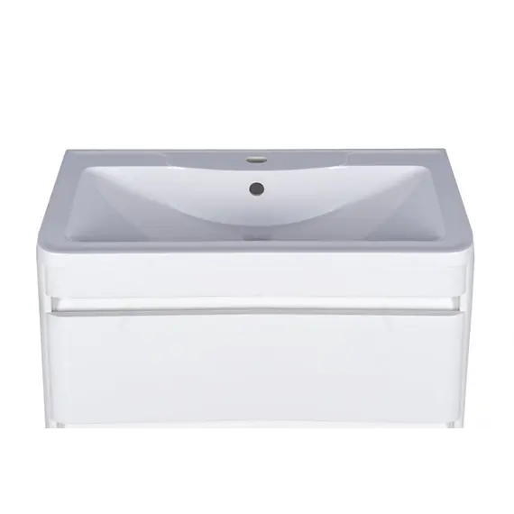 Тумба подвесная с раковиной Style Line  Атлантика, PLUS, белый