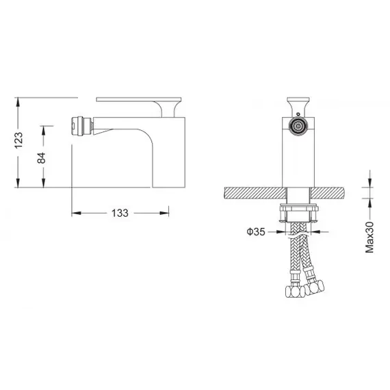 Смеситель для биде Timo Torne 4362/17F золото матовое